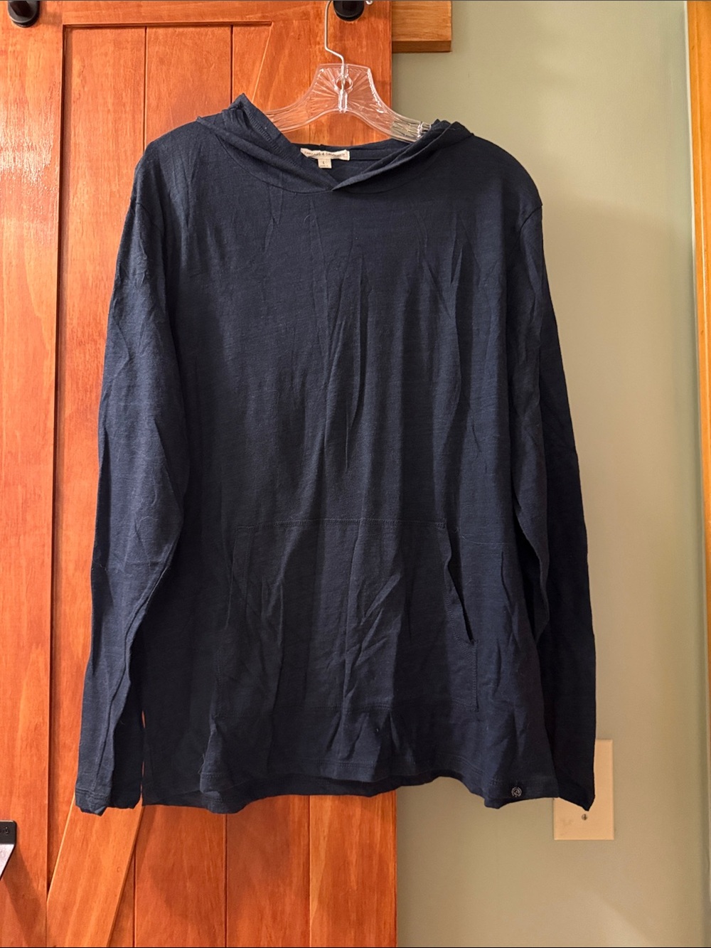 Threads 4 Thought Men's Dark Navy Hooded Lightweight Pullover